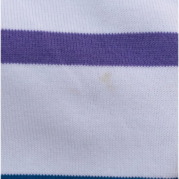 PAUL & SHARK Yachting White Blue Purple Cotton 1/4-Zip Pullover 2XL Italy AS IS - Picture 10 of 12